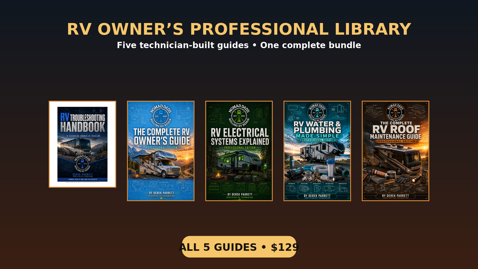 The five-book RV Owner's Professional Library